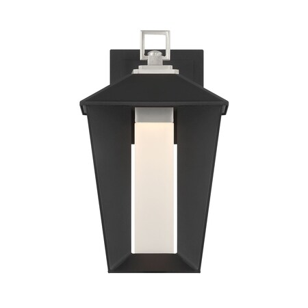 Euf Andson, Outdoor, 13", Satin Nickel-Sand Black Mix, Frosted Acrylic 50047-024