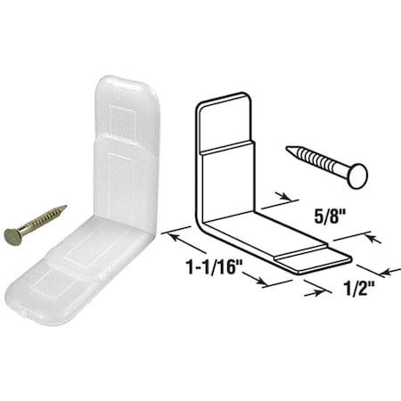 Prime-Line Plastic 1-1/16x1/2 Drawer Glide, 10PK R 7153