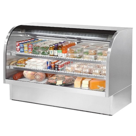 True Refrigeration Deli Case, 47 3/4 in H, Silver TCGG-72-S-HC-LD
