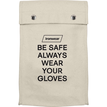 Ironwear 12 in Cotton Canvas Glove Bag w/ Belt Clip 4176