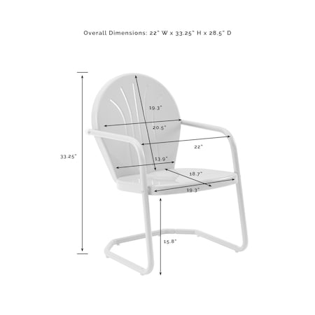 Crosley Griffith Retro Outdoor Chair CO1001A-KL