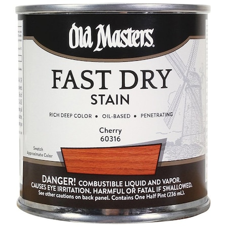 Fast Dry Stain 1/2 Pt Old Masters Cherry Interior Oil-Based Wood Stain 60316