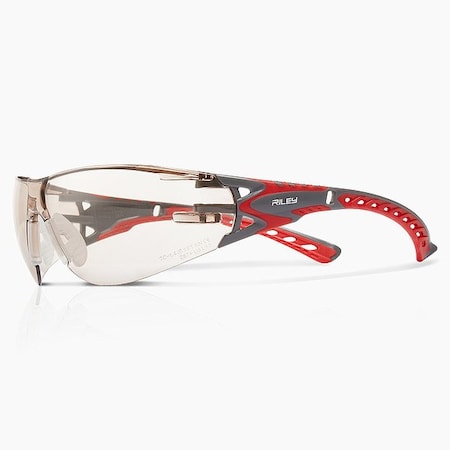 Globus Safety Glasses, Gray/Red, Bronze RLY00372