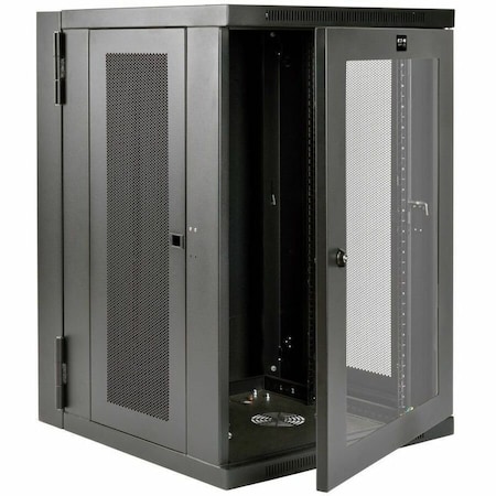 Eaton Tripp Lite Series SmartRack 18U UPS-Depth Wall-Mount Half-Height Rack Enclosure, Clear SRW18USDPG