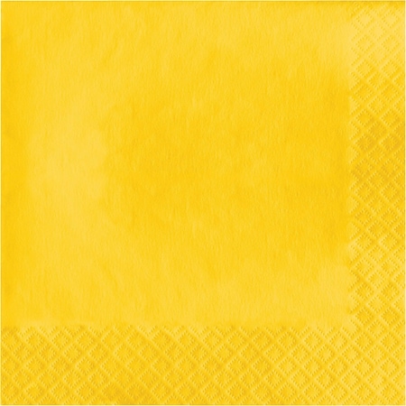 Touch Of Color 6.5" x 6.5" School Bus Yellow Napkins 600 PK 6691021B