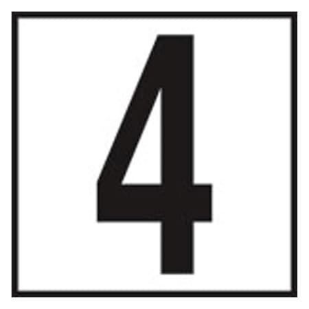 Inlays 6 in. Number 4 Depth Marker Smooth Ceramic Tile  5 in. CC611040