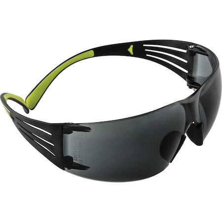 3M SecureFit 400, Safety Glasses, Anti-Fog & Anti-Scratch, Gray Lens, Black Frame, Frameless SF402AF