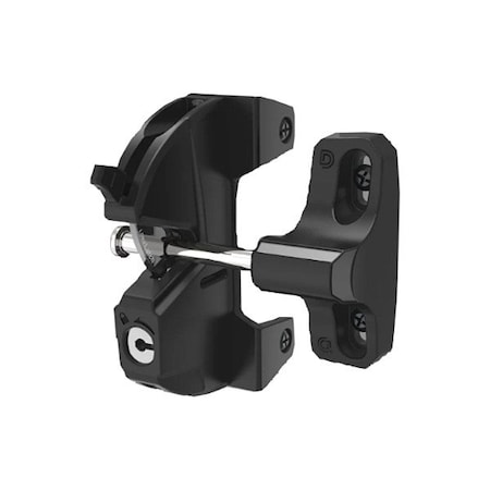 D&D Gate Latch, Black, Gravity, Polymer, Steel LL3AL