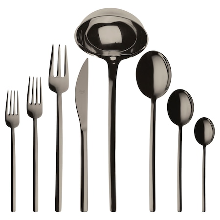 Mepra Due Flatware Set - 43 Pieces - Black Gold 108622043