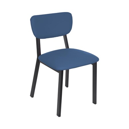 Bfm Seating Hamilton Side Chair, Grade 3 Vinyl Seat & Back - Steel Frame - Sand Black Finish JS10C2002-2002SB