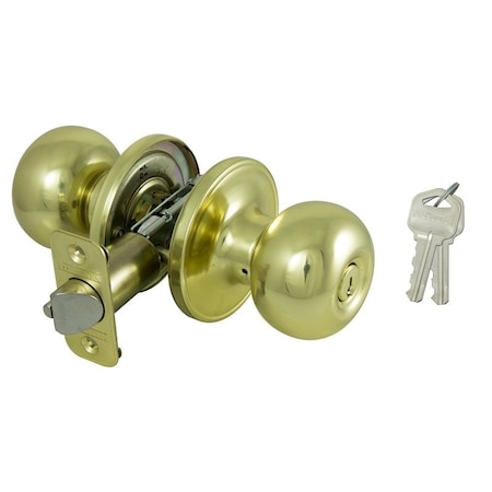 Prosource Entry Knob, Brass, K3, KW1 Keyway, 3 Grade T9700BRA4V