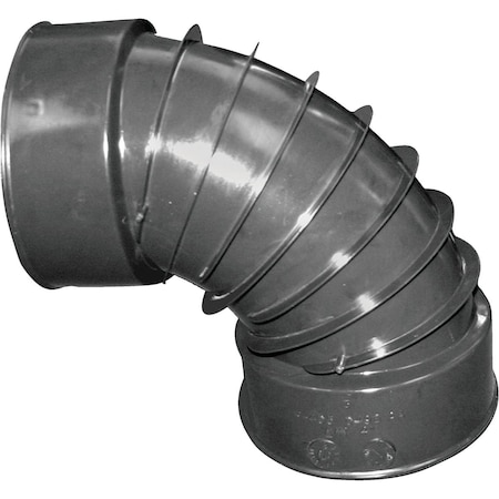 Advanced Drainage Systems 4'' 90 Deg. Plastic Corrugated Elbow, 1/4 Bend 0490AA
