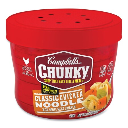 Campbells Chunky Classic Chicken Noodle Bowl, 15.25 oz Bowl, 8/Carton, 8PK 35100003