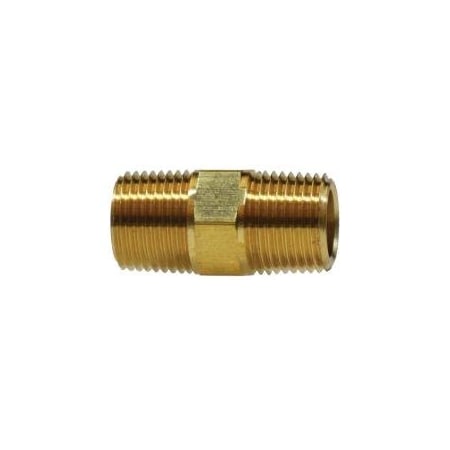 First Fitting & Fastener 1/2 BRASS HEX NIPPLE PIPE FITTING 28214MID