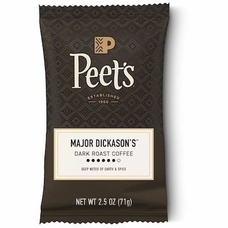 Peets Coffee & Tea Coffee Packs, Major Dickasons Blend, PK18, Major Dickason's Blend, Fraction Pack, Regular, Coffee 504916