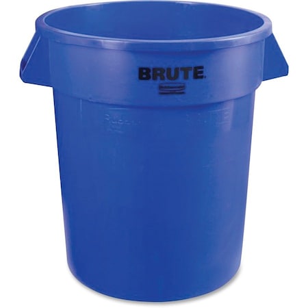 Rubbermaid Commercial BRUTE 10 gal Round Heavy Duty Plastic Can, Blue, None, Plastic, Not Applicable 1779699