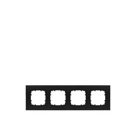 Siemens DELTA miro Frame 4-fold Color Soft Black Dimensions 303x90 mm 5TG1114-0SB