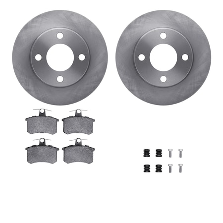 Dynamic Friction Co DFC Brake Rotor with 5000 Brake Pads and Hardware Kit 6512-73124