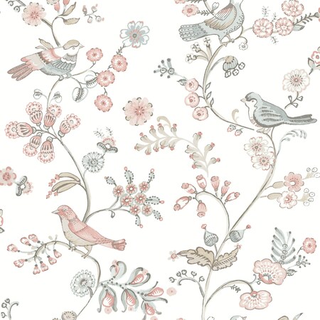 Chesapeake Jinjur Blush Bird Trail Wallpaper 3122-10805