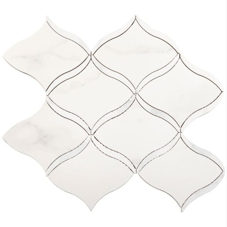 Andova Tiles SAMPLE-Ciara Alvar White 11-in. x 13-in. Marble Look Matte Porcelain Wall & Floor Tile SAM-ANDCIA1266