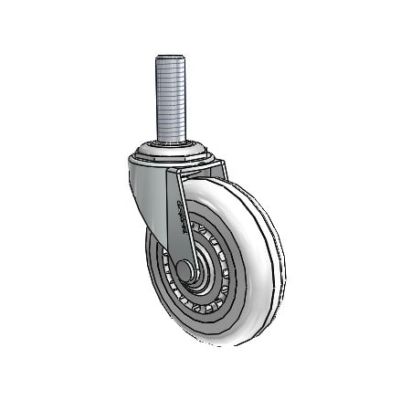 Shepherd Hardware Stem Caster, 3"dia, Polyurethane, 120lb PRE30748ZN-VPR01(CG)