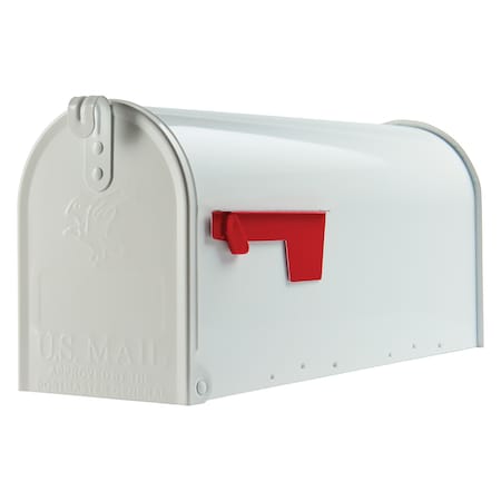 Architectural Mailboxes Elite Post-Mount Mailbox, White E1100WAM