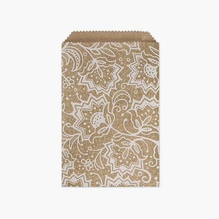 Nashville Wraps Lace Kraft Paper Merchandise Bags, 6.25x9.25, 100PK MB1LACM
