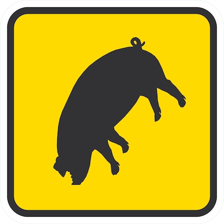 Lyle Pig Symbol, 12x12, Engineer Grade, Yellow G-2005-EG_12x12