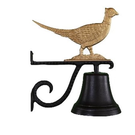 Swivel Cast Bell With Gold Bronze Pheasant Ornament SW387083