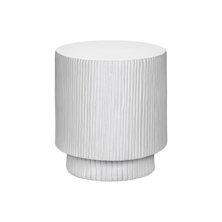 Monarch Specialties Accent Table 25"h, Indoor or Outdoor, Nightstand, Round, Side Table, White, Modern I 4149
