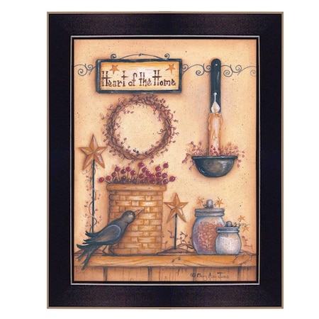 Homeroots Heart of the Home 5 Black Framed Print Wall Art 405294