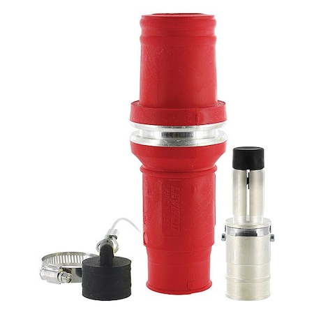 Leviton Single Pole Inline, 1,009 A, Male, Red 49M64-R