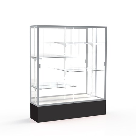 Ghent Spirit Floor Display Case 60x72x16, Mirror, Satin 375MB-SN-BK