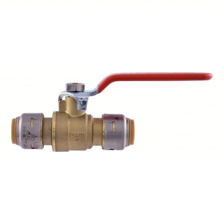 Sharkbite Manual 2-Way Ball Valve, Push, Brass UR22222G