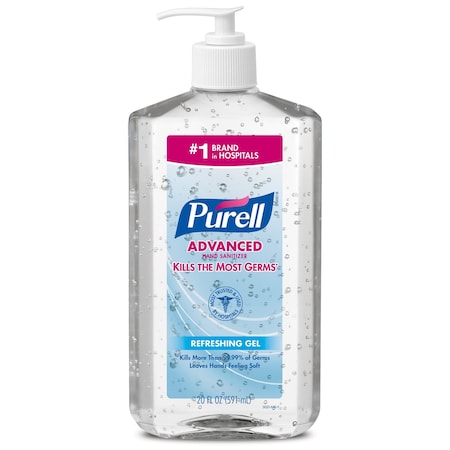 Purell Advanced Hand Sanitizer Gel, 20oz Table Top Pump Bottle 3023-12
