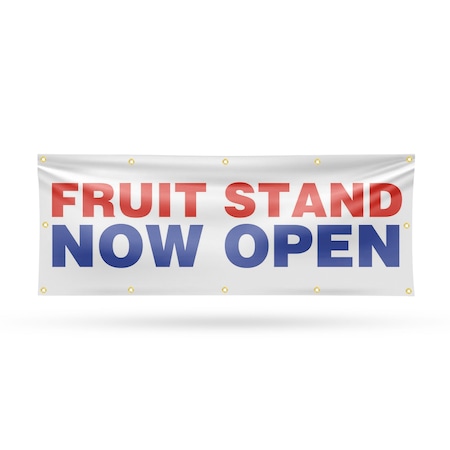 Signmission Fruit Stand Now Open, 48 Inch x 120 Inch, Vinyl Banner B-120-30664