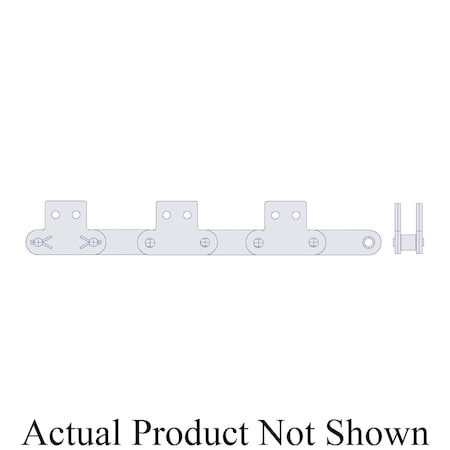 Hkk Chain HKK Double Pitch Riv Standard Conveyor w/SK-2 Att Every 2nd P on Pin Link, 1.25P, .4 Dia x 3/8 W DC050RSK2E2P