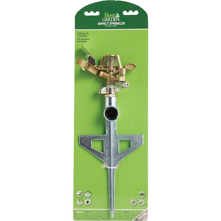 Best Garden Metal 5600 Sq. Ft. T-Spike Impulse Sprinkler 9536CH-BGDI
