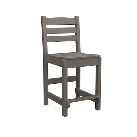 Polybird DINING SIDE CHAIR "COUNTER HEIGHT".        CHARCOAL POLYBIRD P10-C