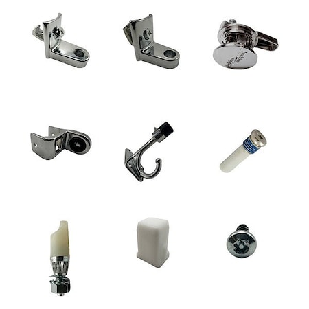 Hadrian Door Kit, Chrome Zamac, Chrome-Plated 601000