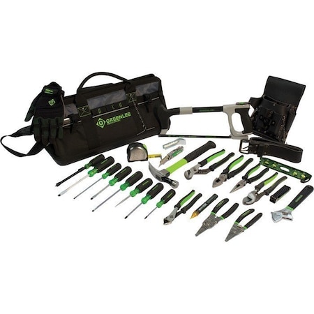Greenlee Electricians Tool Kit, 28 pcs., Bag 0159-28MULTI