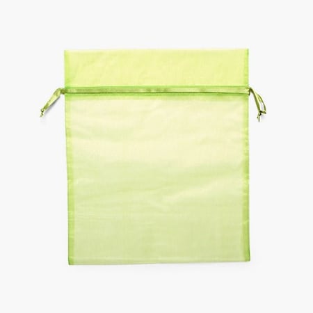 Nashville Wraps Chartreuse Sheer Organza Bags, 12x14, 10PK B814530