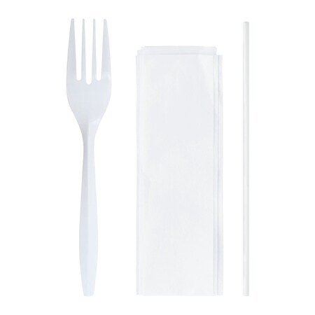 Smarty Had A Party MW Cutlery Kit - Fork, Milk Straw and Napkin, 1000PK 855-CASE