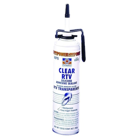 Permatex #66 Clear Silicone Adhesive Sealant 11 Oz PE390281