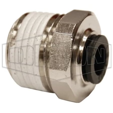 Dixon Legris by  Push-In Connector, 1/4 x 5/32 in Nominal, MNPT x Tube, 290 psi Pressure, Brass/Nylon, Dom 31750414