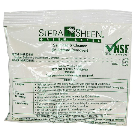 Stera-Sheen 2 oz Green Sanitizer & Cleaner, 100PK SSG1002