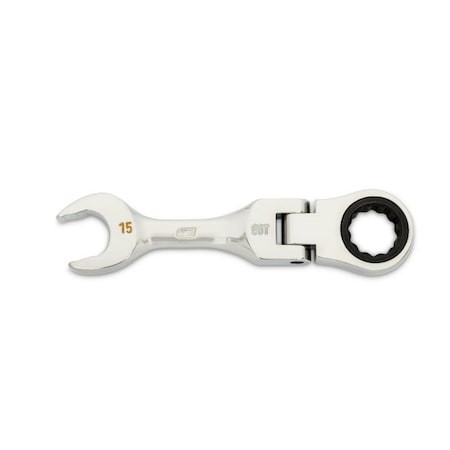 Gearwrench Stubby Flex Ratcheting Wrench, 15 mm 86865