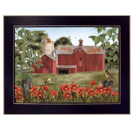 Homeroots Summer Days 2 Black Framed Print Wall Art 404407