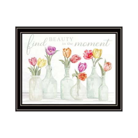 Homeroots FIND BEAUTY IN THE MOMENT Black Framed Print Wall Art 529721