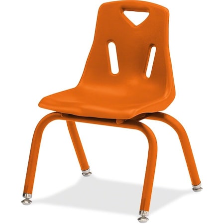 Jonti-Craft Berries Stacking Chair with Powder-Coated Legs, 16 in. Ht, Orange 8126JC1114